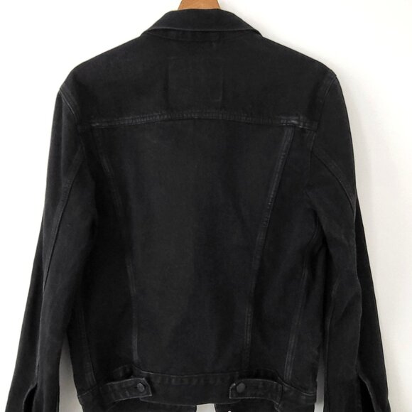 Levi’s Black Denim Trucker Men's Jacket I Size S, Classic Fit, Button Front - Picture 2 of 8